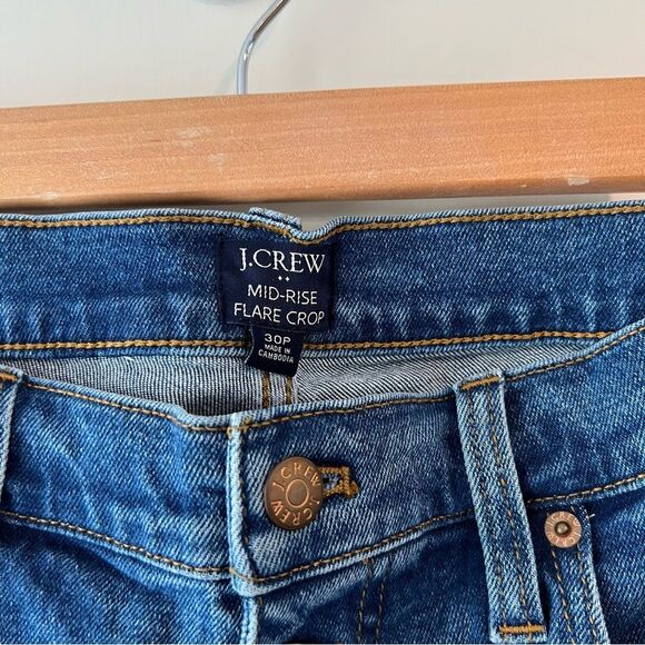 NWT J. Crew Flare Crop Mid Rise Jeans in All Day Stretch - Picture 12 of 13
